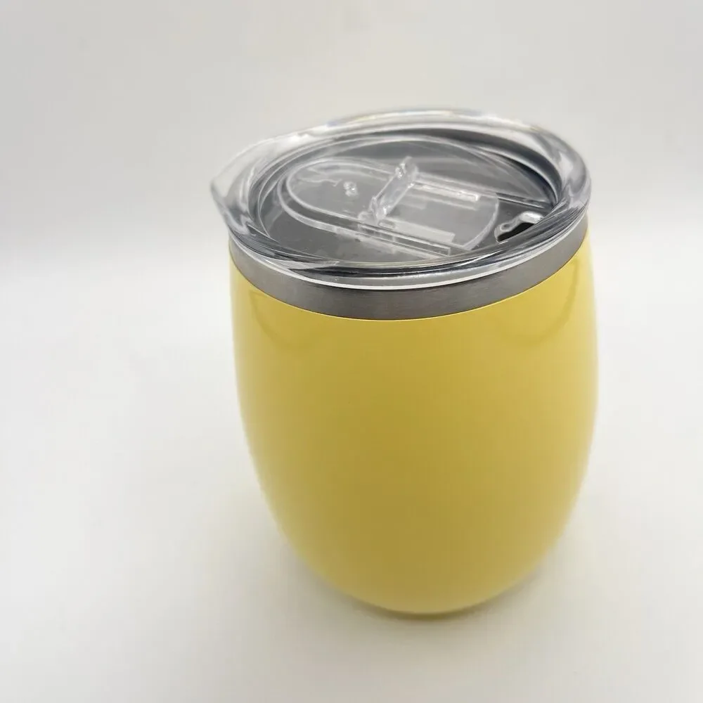 BRUMATE UNCORK'D INSULATED WINE TUMBLER 14OZ WITH LEAKPROOF LID Yellow